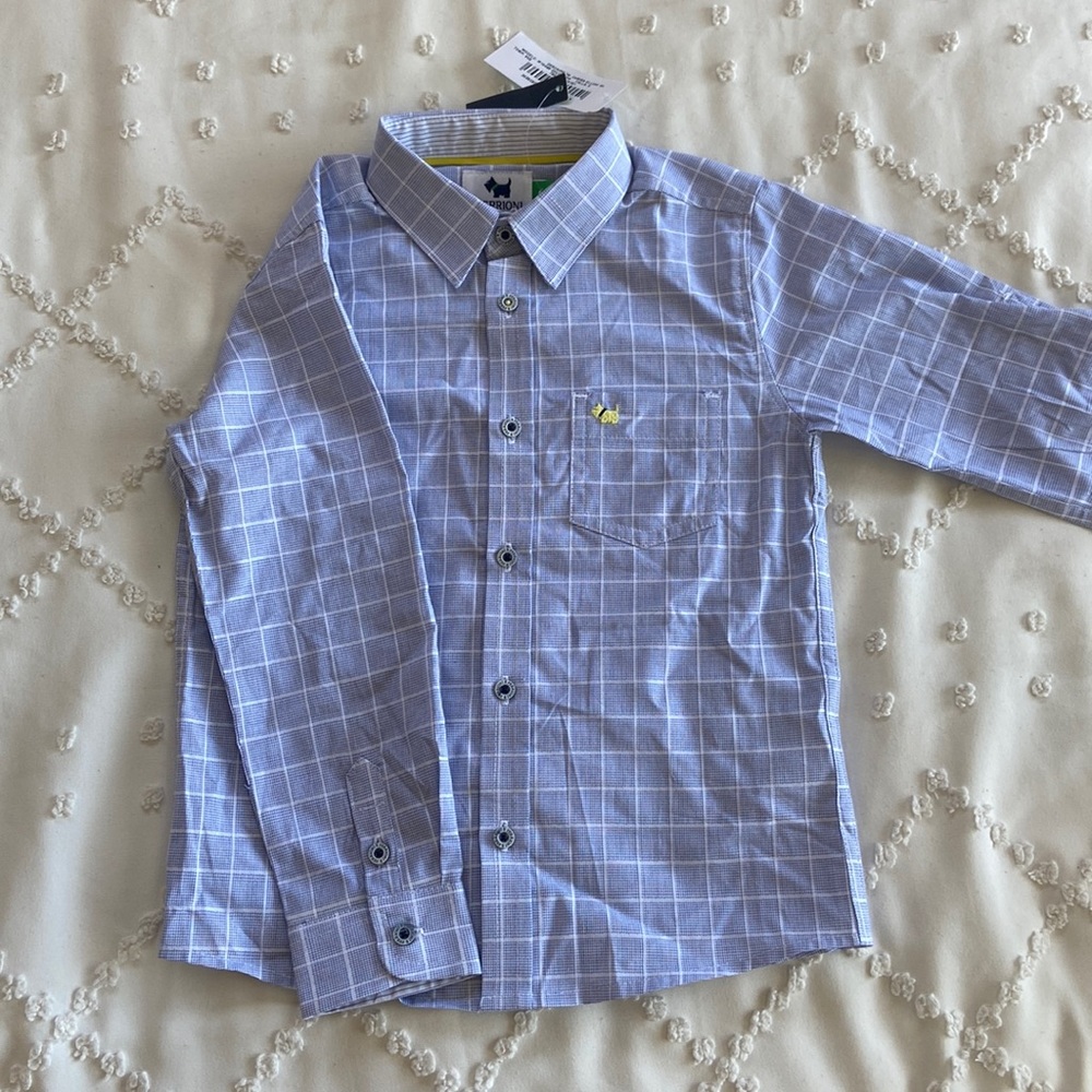 Brand new boys button down dress shirt with tags size 6